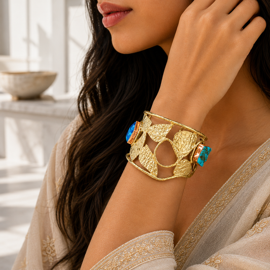 Nila Vriksha Bracelet with Semi-Precious Stones