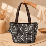Bolso Artesanal Kashi Blaco y Negro - BOUTIQUEDELAINDIA