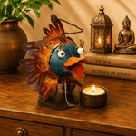 Porta vela Decorativo Pájaro Tropical en Metal - BOUTIQUEDELAINDIA