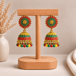 Aretes Jhumka Festival Floreal - BOUTIQUEDELAINDIA