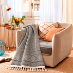 Manta Decorativa Zoya 100% Algodón Artesanal - BOUTIQUEDELAINDIA