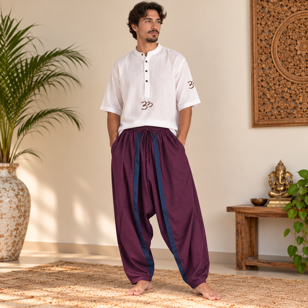 Pantalón Ancho Unisex para Yoga - BOUTIQUEDELAINDIA