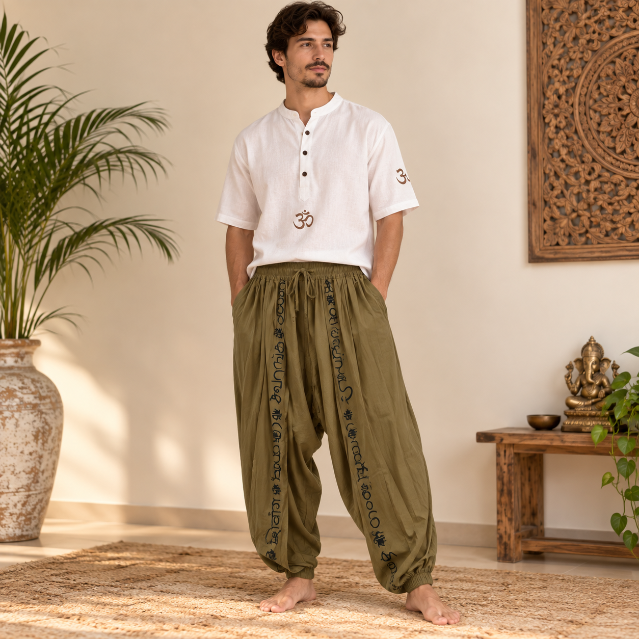 Pantalón Ancho Unisex para Yoga - BOUTIQUEDELAINDIA