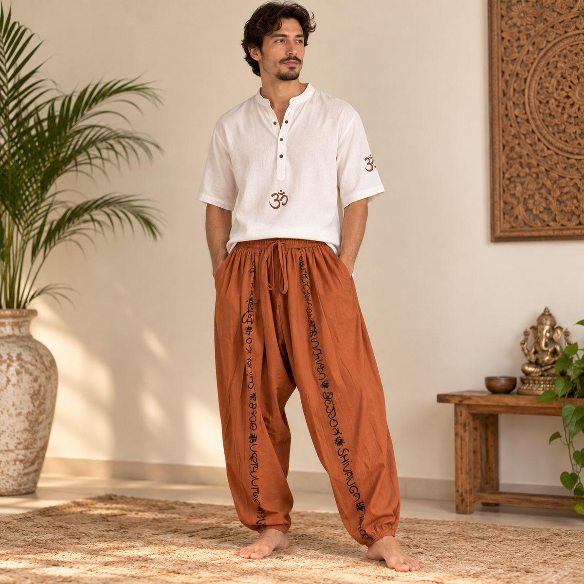 Pantalón Ancho Unisex para Yoga - BOUTIQUEDELAINDIA
