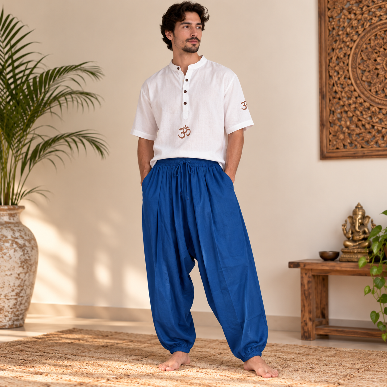 Pantalón Ancho Unisex para Yoga - BOUTIQUEDELAINDIA