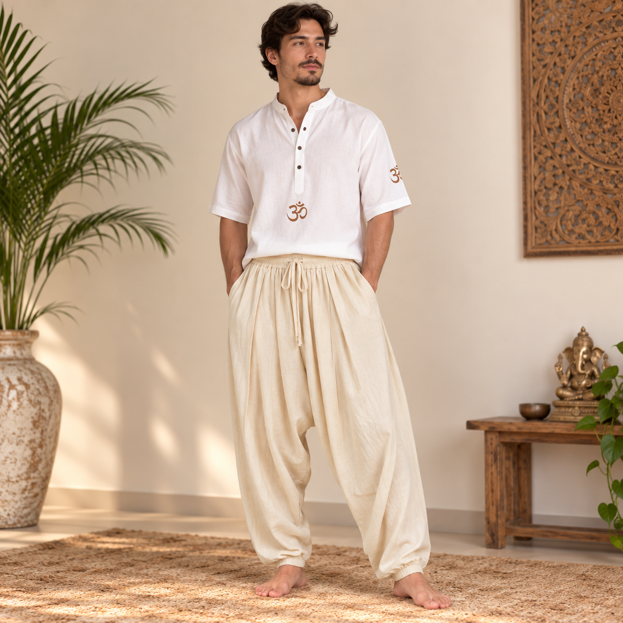 Pantalón Ancho Unisex para Yoga - BOUTIQUEDELAINDIA