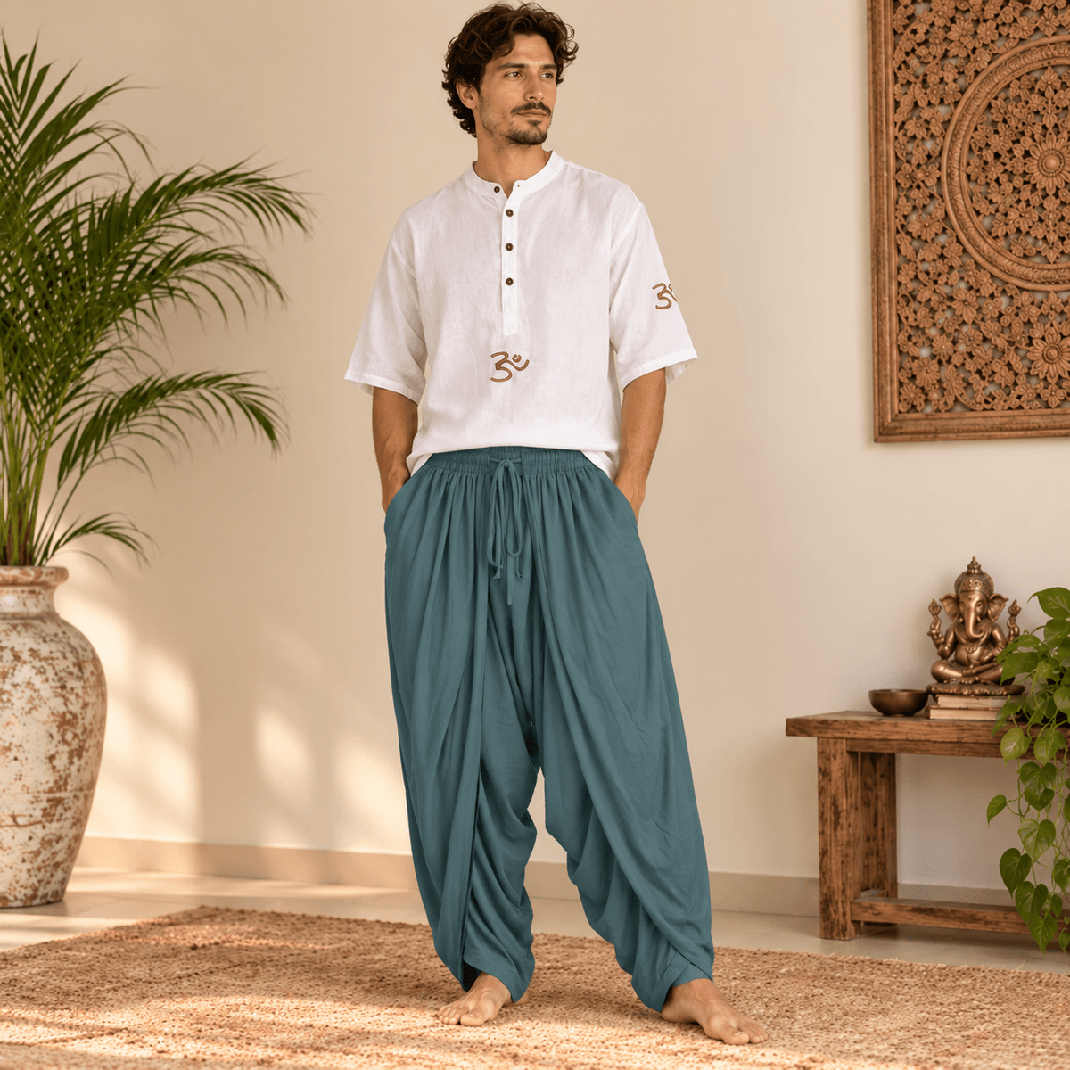 Pantalón Ancho Unisex para Yoga Prana Verde - BOUTIQUEDELAINDIA