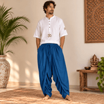Pantalón Ancho Unisex para Yoga Nila Azul - BOUTIQUEDELAINDIA