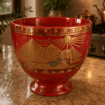 Taza con Plato Egipto Imperial Rojo - BOUTIQUEDELAINDIA