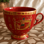 Taza con Plato Nefertari Rojo - BOUTIQUEDELAINDIA