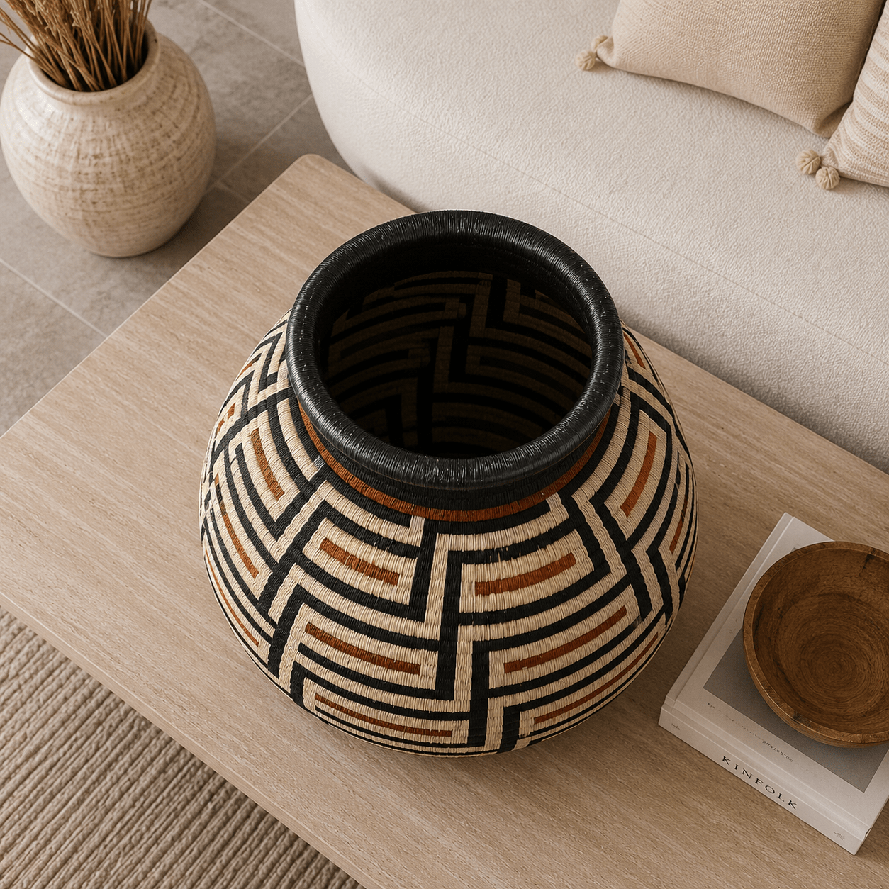 Canasto de Mesa Artesanal Mandala Cuadrado - BOUTIQUEDELAINDIA