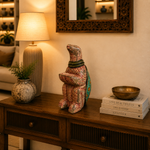 Figura Decorativa Kurma Tortuga Artesanal en Madera - BOUTIQUEDELAINDIA