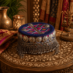 Gorro Tradicional Bharati Bordado con Adornos - Morado - BOUTIQUEDELAINDIA