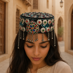 Gorro Tradicional Bharati Bordado con Adornos - BOUTIQUEDELAINDIAENCOLOMBIA