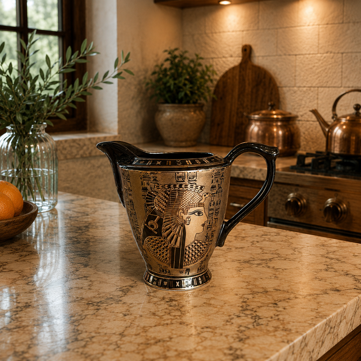 Set de Té Egipcio Faraón Dorado – 3 Piezas - BOUTIQUEDELAINDIA