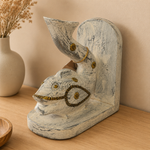 Peces Imperiales Sujeta Libros en Madera - BOUTIUEDELAINDIA