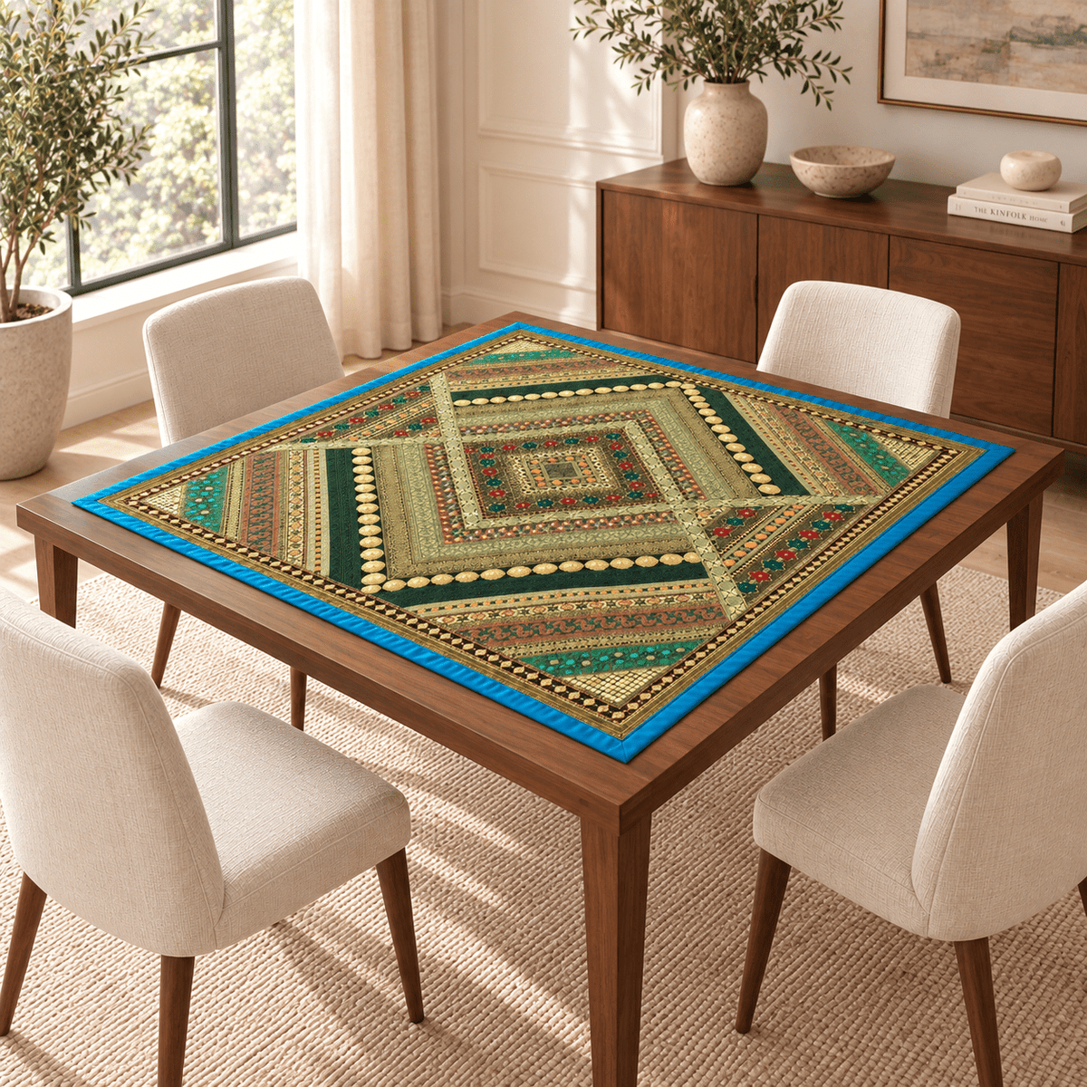 Centro de Mesa o Mantel Arabesco Geométrico - BOUTIQUEDELAINDIA