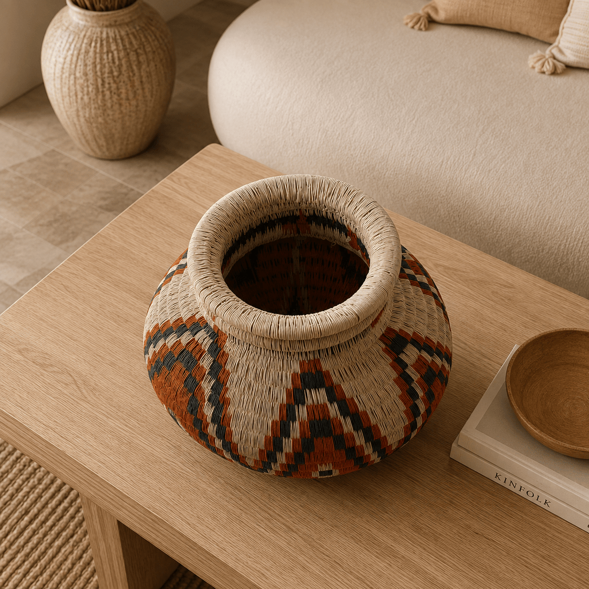 Canasto Artesanal Werregue Raíces Ancestrales - BOUTIQUEDELAINDIA