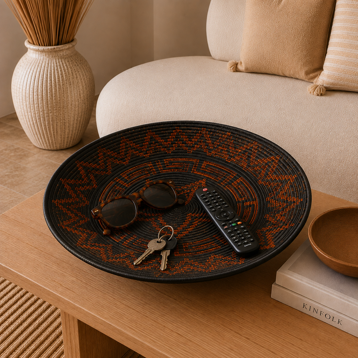 Canasto, Jarrón Werrengue, Artesanía Colombiana - BOUTIQUEDELAINDIA