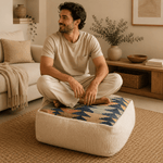 Puff Circular Kilim Anatolia Turquía - BOUTIQUEDELAINDIA