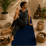 Mat de Yoga Shanti con Estuche incluido - Azul - BOUTIQUEDELAINDIA