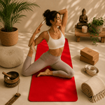 Mat de Yoga Shanti con Estuche incluido - Rojo - BOUTIQUEDELAINDIA