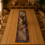 Camino de Mesa Patchwork Morado y Dorado - BOUTIQUEDELAINDIA