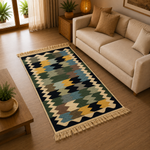 Tapete artesanal Hindú, Alfombra Hindú - BOUTIQUEDELAINDIA
