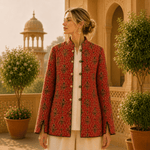 Chaqueta Doble Faz Rajasthan Coral Bloom - BOUTIQUEDELAINDIA