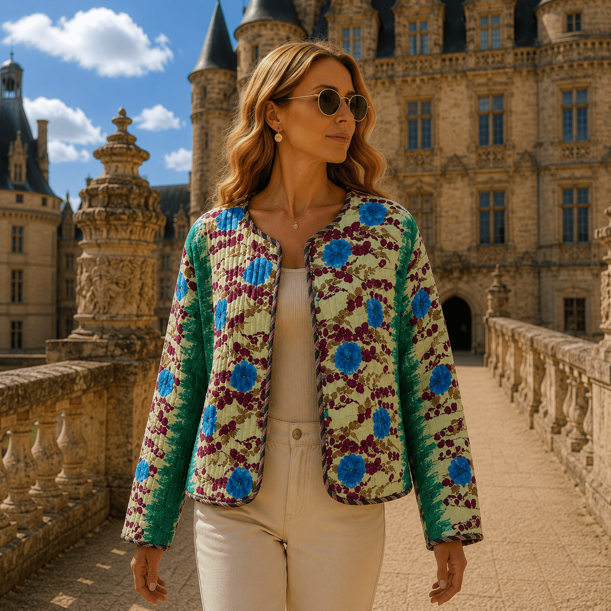 Chaqueta Corta Ruhi 100% en Seda - BOUTIQUEDELAINDIA