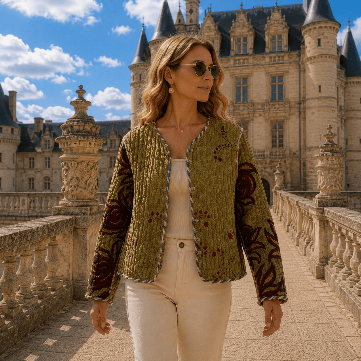 Chaqueta Corta Nayra 100% en Seda - BOUTIQUEDELAINDIA