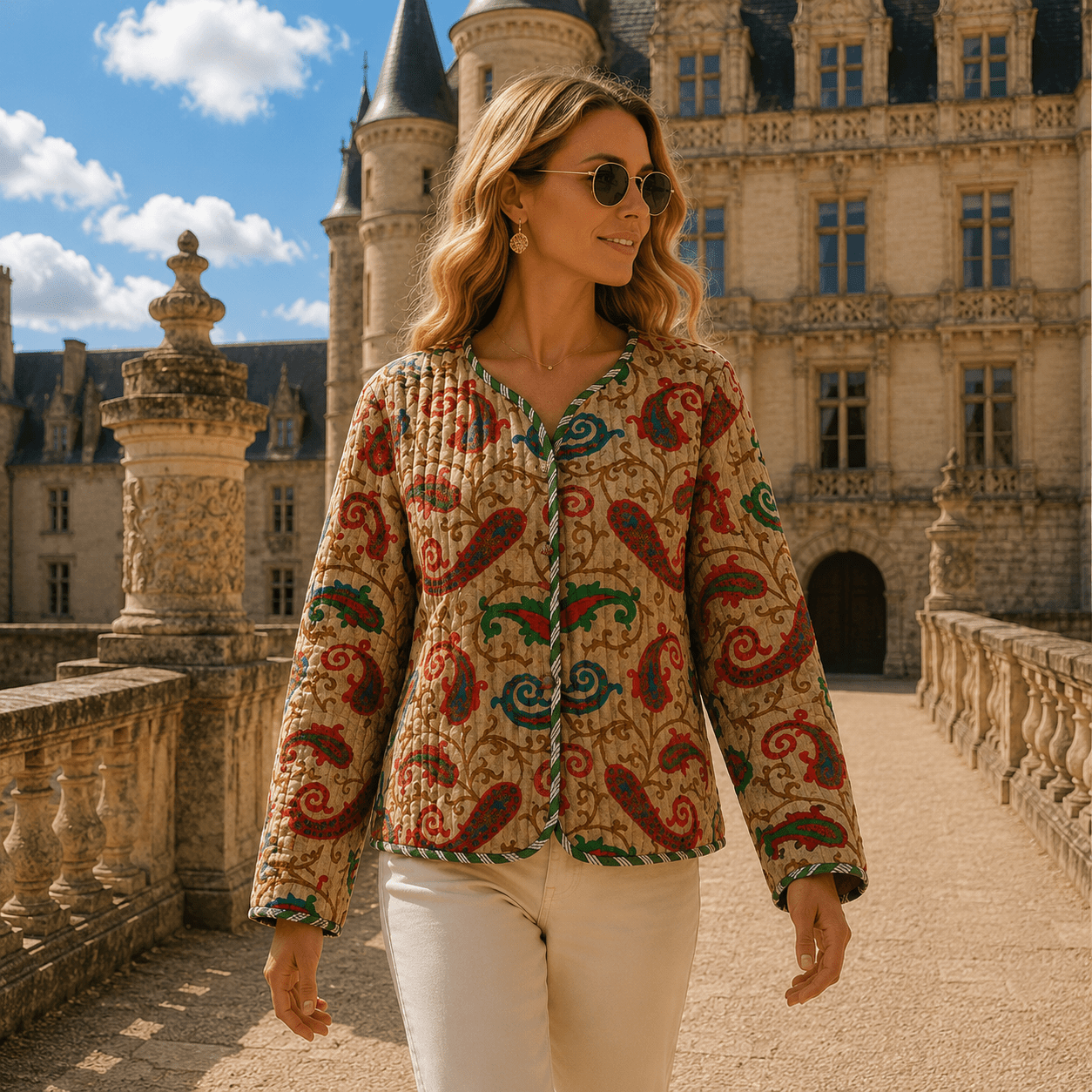Chaqueta Corta Amaira 100% en Seda - BOUTIQUEDELAINDIA