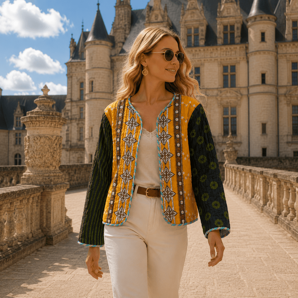 Chaqueta Corta Kyra 100% en Seda - BOUTIQUEDELAINDIA