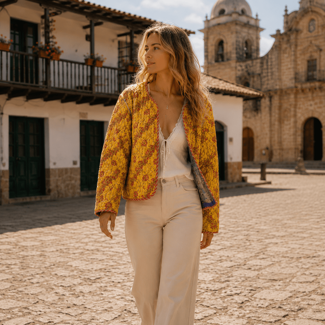 Chaqueta Corta Ziya 100% en Seda