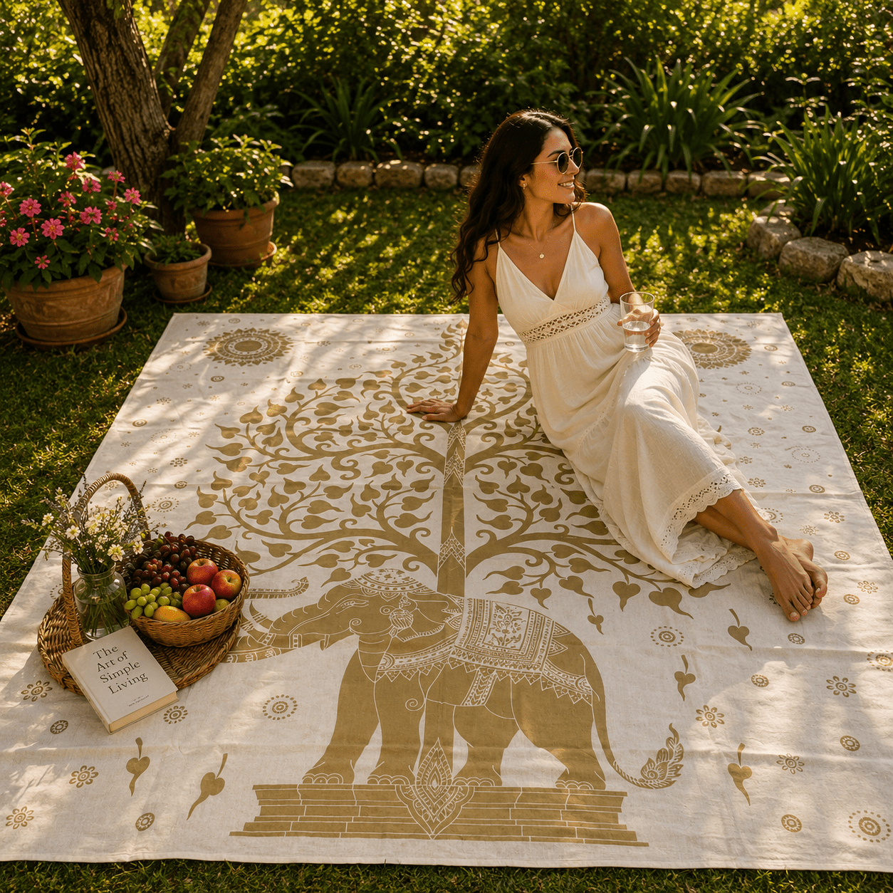 Tapiz Decorativo Árbol de la Vida Gajendra Arena - BOUTIQUEDELAINDIA