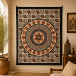 Tapiz decorativo grande, tapiz de pared, tapiz mandala, tela decorativa, Boutique de la India en Colombia 