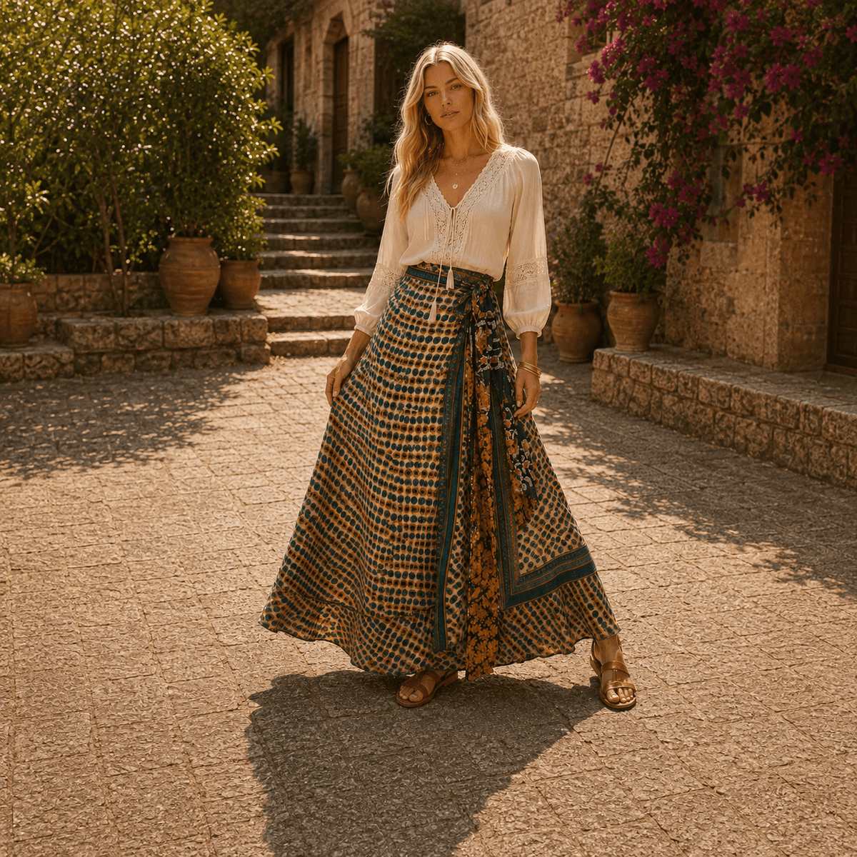 Falda Mágica Doble Faz Ámbar - Tela Envolvente - BOUTIQUEDELAINDIA