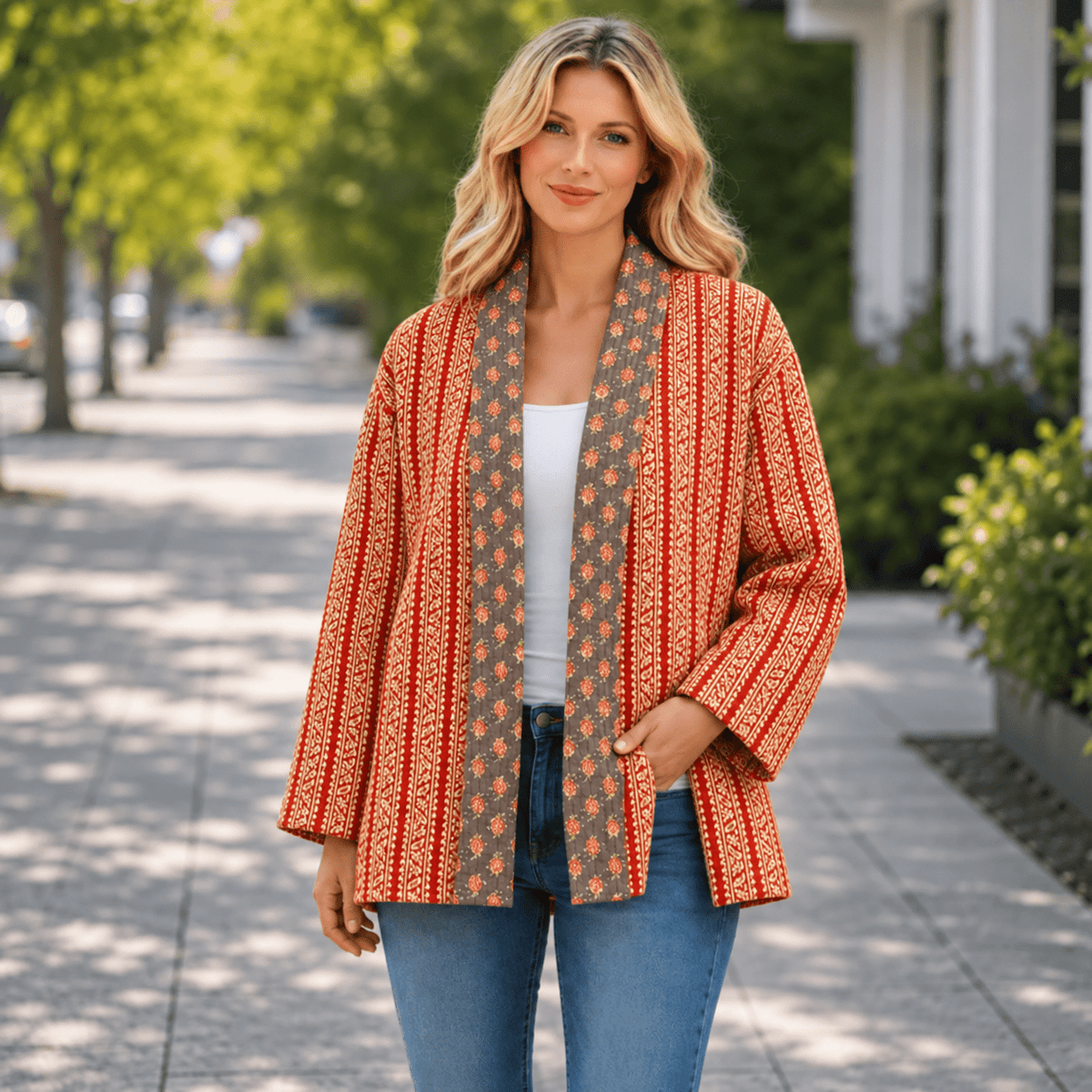 Kimono Agni Doble Faz Edición Especial Gris Vino tinto - BOUTIQUEDELAINDIA
