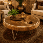 Mesa de Centro Madera Maciza Natural - BOUTIQUEDELAINDIA