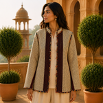 Chaqueta doble faz mujer, seda, reversible, ropa de India, Boutique de la India