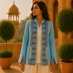 Chaqueta doble faz mujer, seda, reversible, ropa de India, Boutique de la India