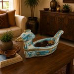 Figura Decorativa Artesanal Mayura, Pavo real sagrado - BOUTIQUEDELAINDIA