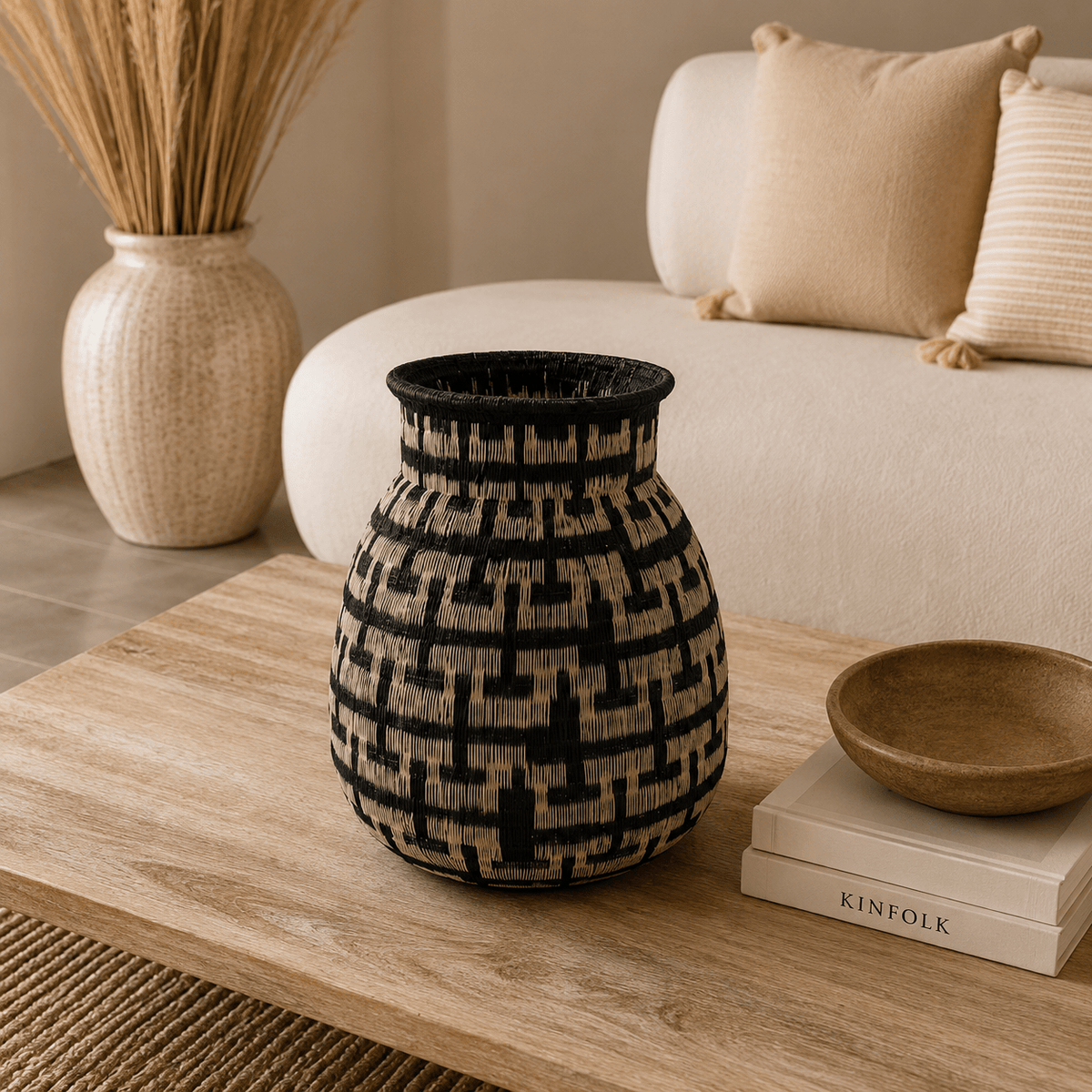 Canasto Artesanal Werrengue Geometría Ancestral - BOUTIQUEDELAINDIA