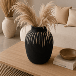 Canasto Werrengue Líneas del Horizonte Negro - BOUTIQUEDELAINDIA