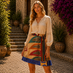 Falda hindú, falda seda, falda patchwork, falda oriental - BOUTIQUEDELAINDIA