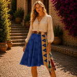 Falda hindú, falda seda, falda patchwork, falda oriental - BOUTIQUEDELAINDIA