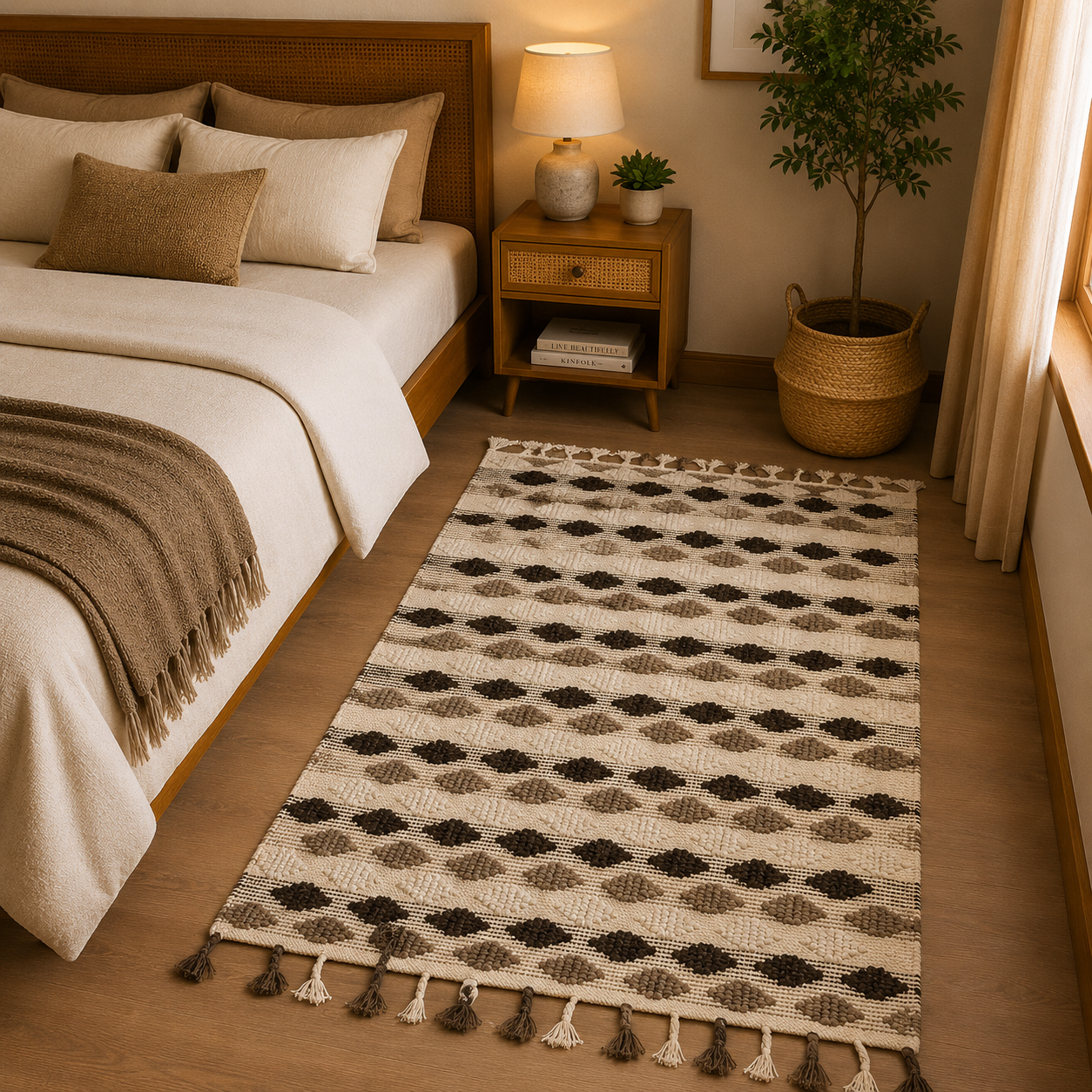 Tapete artesanal Hindú, Alfombra Hindú - BOUTIQUEDELAINDIA