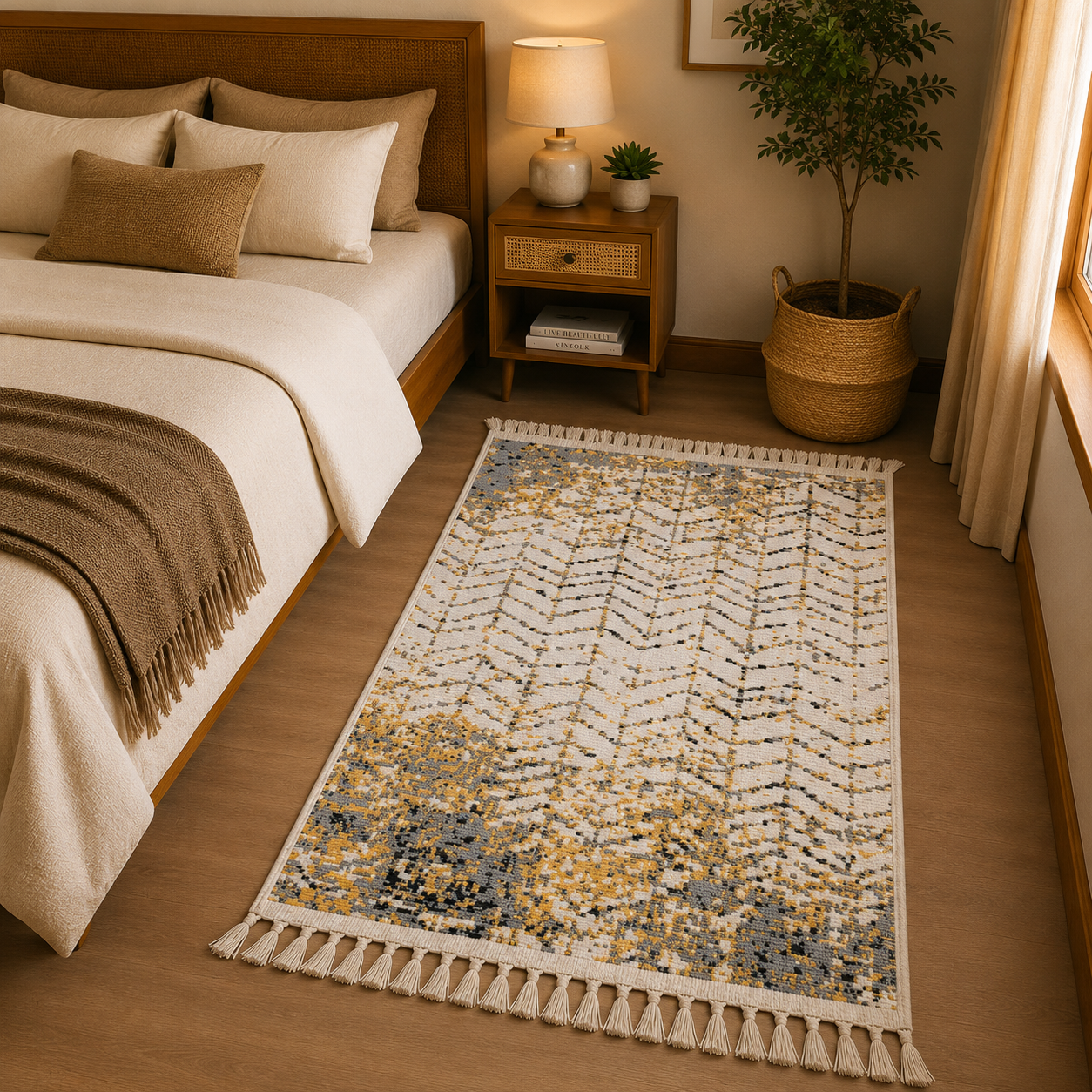 Tapete artesanal Hindú, Alfombra Hindú - BOUTIQUEDELAINDIA