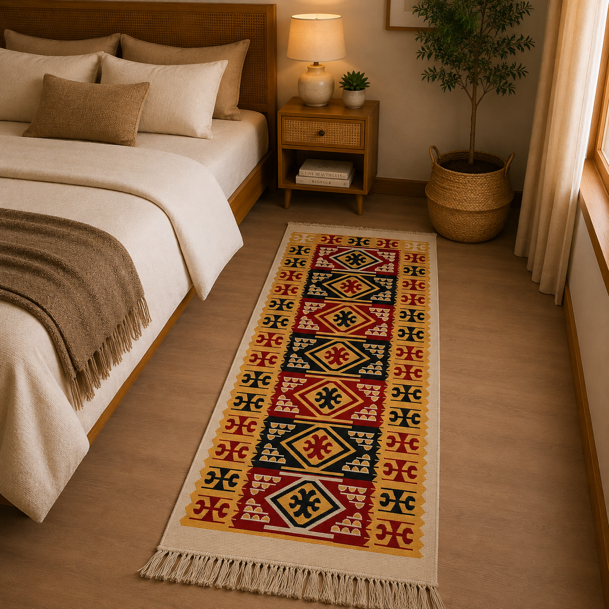 Tapete artesanal Hindú, Alfombra Hindú - BOUTIQUEDELAINDIA