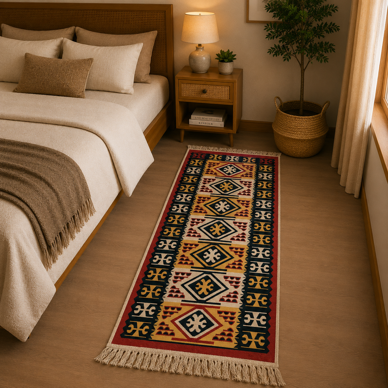 Tapete artesanal Hindú, Alfombra Hindú - BOUTIQUEDELAINDIA